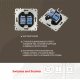 Розетка телефонная RJ11 + компьютерная RJ45 Arte Milano 205.44-1.black
