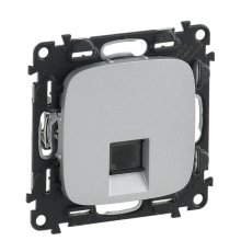 Телефонная розетка RJ11 Legrand Valena Allure алюминий 753938