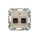 Розетка компьютерная двойная Liregus Retro 29-137