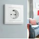 Розетка с заземлением и шторками Werkel белый W1171101 4690389155123