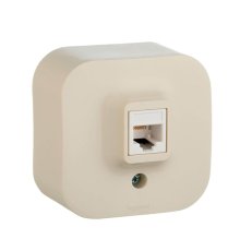 Розетка телефонная RJ11 Legrand Quteo слоновая кость 782244