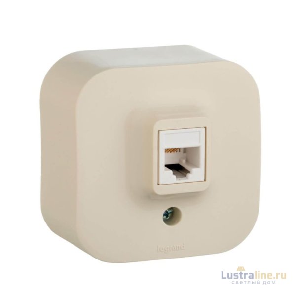 Розетка телефонная RJ11 Legrand Quteo слоновая кость 782244
