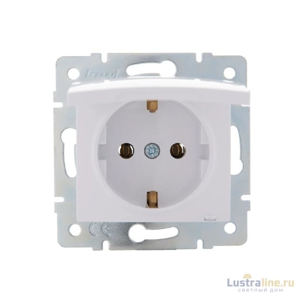Розетка с/з с крышкой Lezard Karina 707-0288-123B