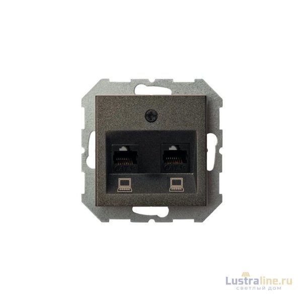 Розетка компьютерная двойная (2хRJ45) Liregus Epsilon 28-1151