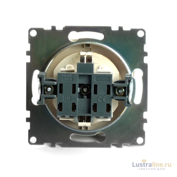 Розетка 1-местная с/з с защитной шторкой Stekker Катрин GLS16-7112-08 49222