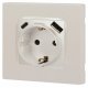 Розетка со шторками с USB type-A+C Эра 12-4108-15 Б0067767