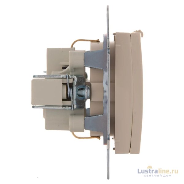 Розетка с/з с крышкой Lezard Karina 707-0388-123B
