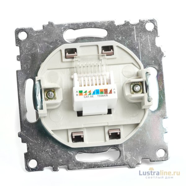 Розетка компьютерная 1-местная RJ-45 Stekker Катрин GLS00-7107-04 49023
