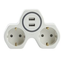 Разветвитель сетевой 2-местный Stekker 32872