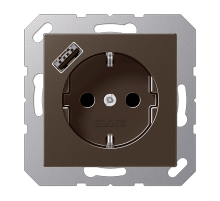 Розетка 2K+З USB Typ A Jung A1520-18AMO