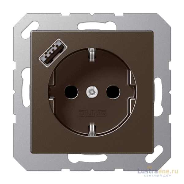 Розетка 2K+З USB Typ A Jung A1520-18AMO