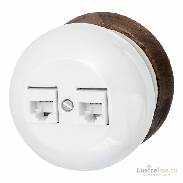 Розетка RJ45 компьютерная двойная Bironi Фаберже B2-302-010/18