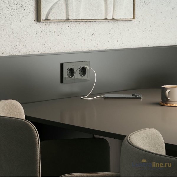 Розетка с заземлением, шторками и USB тип A+C Werkel 4690389197536 W1171744 a064093