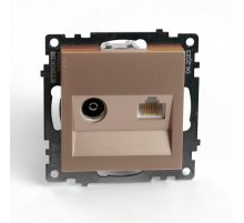 Розетка телевизионная 1-местная Stekker GLS00-7106-02 Катрин 49184