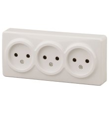 Розетка 3х2P Эра 11-2207-02 Б0020698