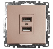 Розетка USB 2-местная Stekker Катрин 39602 Розетка USB 2-местная Stekker Катрин 39602