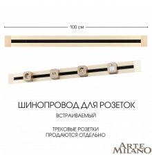 Встраиваемый шинопровод Arte Milano Am-track-sockets 382301TB/100 Gold