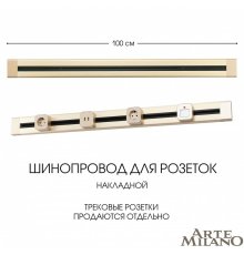 Накладной шинопровод Arte Milano Am-track-sockets 382301TO/100 Gold