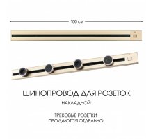 Накладной шинопровод с выключателем Arte Milano Am-track-sockets 385201TOB/100 Gold