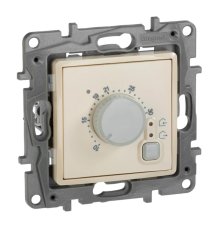 Термостат Legrand Etika с внешним датчиком для тёплых полов слоновая кость 672330