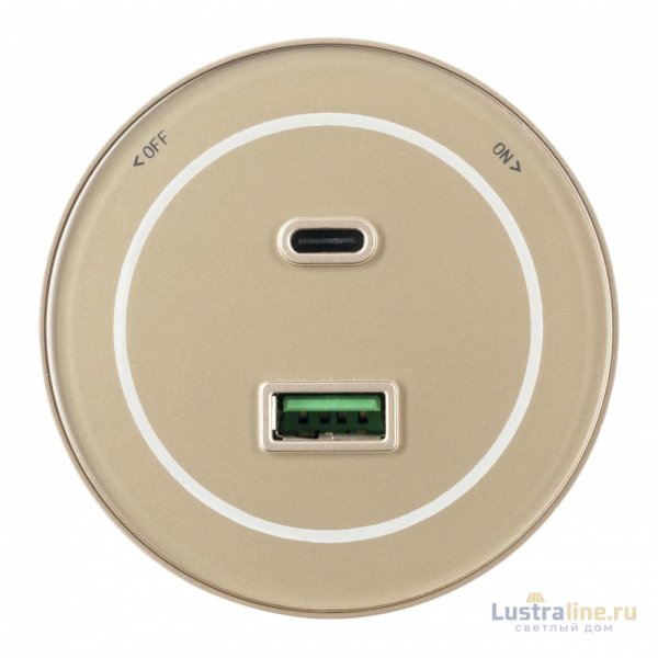 Трековая розетка Arte Milano Am-track-sockets-39 399732TS/USB-Type-C Gold