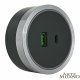 Трековая розетка Arte Milano Am-track-sockets 380066TS LED/USB-Type-C Grey