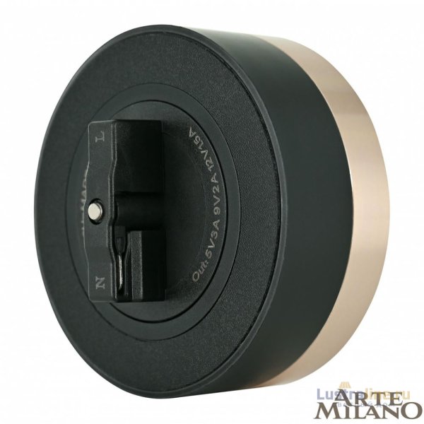Трековая розетка Arte Milano Am-track-sockets 380066TS LED/USB-Type-C Gold