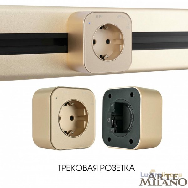 Трековая розетка Arte Milano Am-track-sockets 380022TS/ES Gold