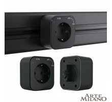 Трековая розетка Arte Milano Am-track-sockets 380022TS/ES Black