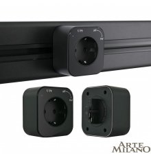 Трековая розетка Arte Milano Am-track-sockets 380022TS/ES Black