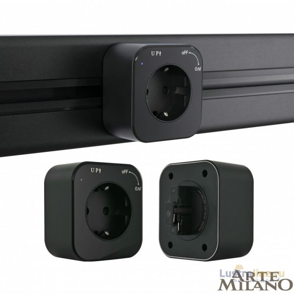 Трековая розетка Arte Milano Am-track-sockets 380022TS/ES Black