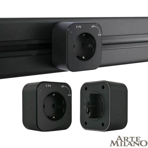 Трековая розетка Arte Milano Am-track-sockets 380022TS/ES Black