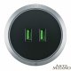 Трековая розетка Arte Milano Am-track-sockets 380066TS LED/USBx2 Grey