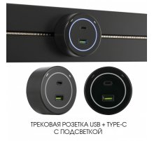 Трековая розетка Arte Milano Am-track-sockets-39 399732TS/USB-Type-C Black