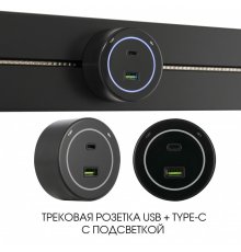 Трековая розетка Arte Milano Am-track-sockets-39 399732TS/USB-Type-C Black