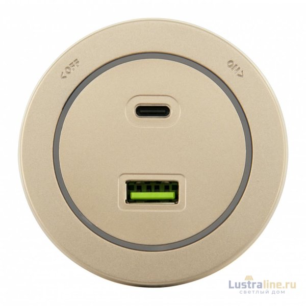 Трековая розетка Arte Milano Am-track-sockets-39 399731TS/USB-Type-C Gold