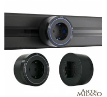 Трековая розетка Arte Milano Am-track-sockets 380066TS LED/ES Black