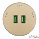 Трековая розетка Arte Milano Am-track-sockets 380011TS/USBx2 Gold