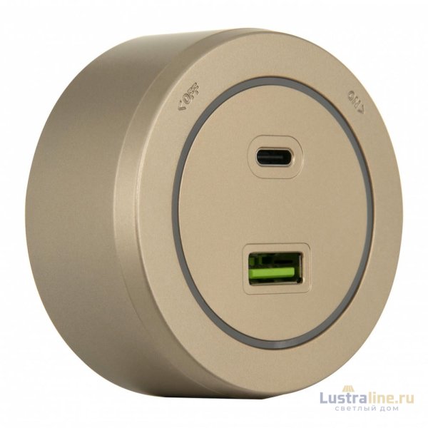 Трековая розетка Arte Milano Am-track-sockets-39 399731TS/USB-Type-C Gold