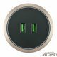 Трековая розетка Arte Milano Am-track-sockets 380066TS LED/USBx2 Gold