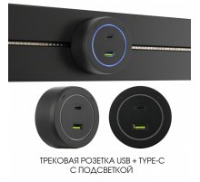 Трековая розетка Arte Milano Am-track-sockets-39 399731TS/USB-Type-C Black