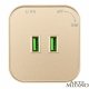 Трековая розетка Arte Milano Am-track-sockets 380022TS/USBx2 Gold