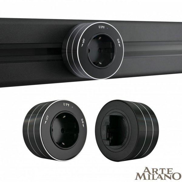 Трековая розетка Arte Milano Am-track-sockets 380011TS/ES Black