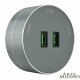 Трековая розетка Arte Milano Am-track-sockets 380011TS/USBx2 Grey