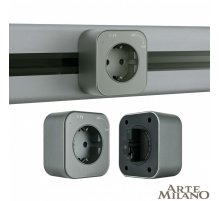 Трековая розетка Arte Milano Am-track-sockets 380022TS/ES Grey