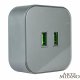 Трековая розетка Arte Milano Am-track-sockets 380022TS/USBx2 Grey
