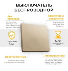 Выключатель беспроводной одноклавишный Feron TM81 41725