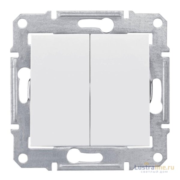 Выключатель двухклавишный Schneider Electric Sedna 10A 250V SDN0300121