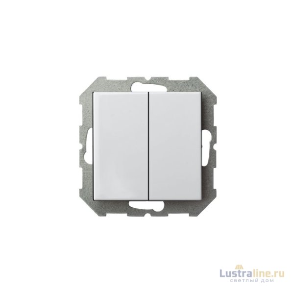Выключатель двухклавишный Liregus Epsilon 28-003