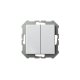 Выключатель двухклавишный Liregus Epsilon 28-003